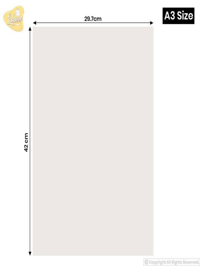 Lakeer A3 Off White Color - Cardstock Paper Board, Hardboard | 800 GSM - Pack of 5 Pcs | for Scrapbooking, Art, Craft, Poster, DIY, Etc. - Image 3